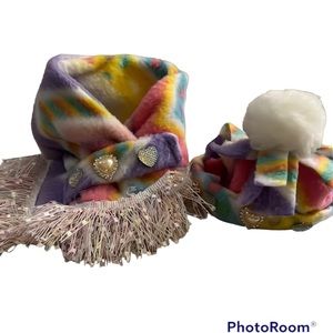 “Colors of the Wind” Designer Dog Hat & Scarf